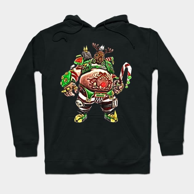 Overwatch Roadhog Christmas Rudolph Hoodie by Green_Shirts